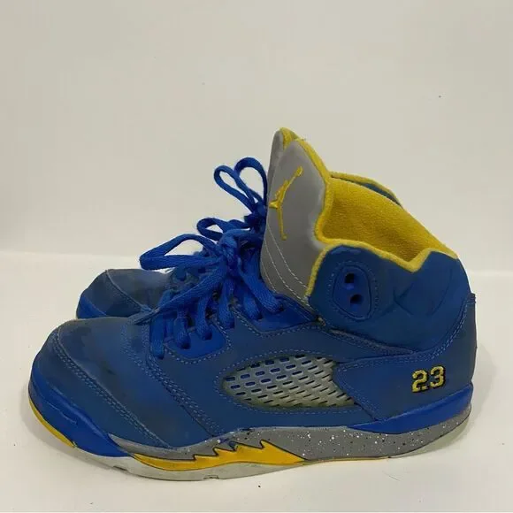 Air Jordan 5 Retro Laney Varsity Royal Blue Sneakers - Picture 2 of 8